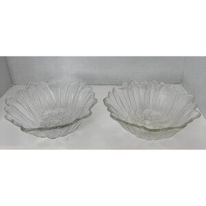 VTG-Set of 2 Lily Pons Clear by INDIANA GLASS Bowls 1960s